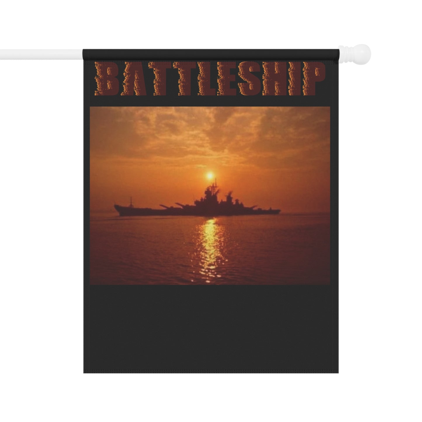 Battleship Sunset Navy Sea Ocean Military Movie History Garden & House Banner