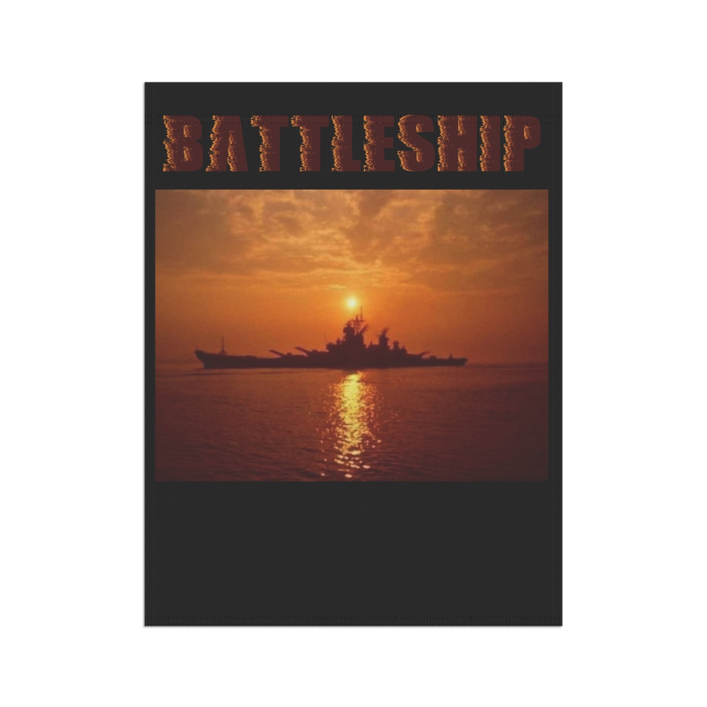 Battleship Sunset Navy Sea Ocean Military Movie History Garden & House Banner