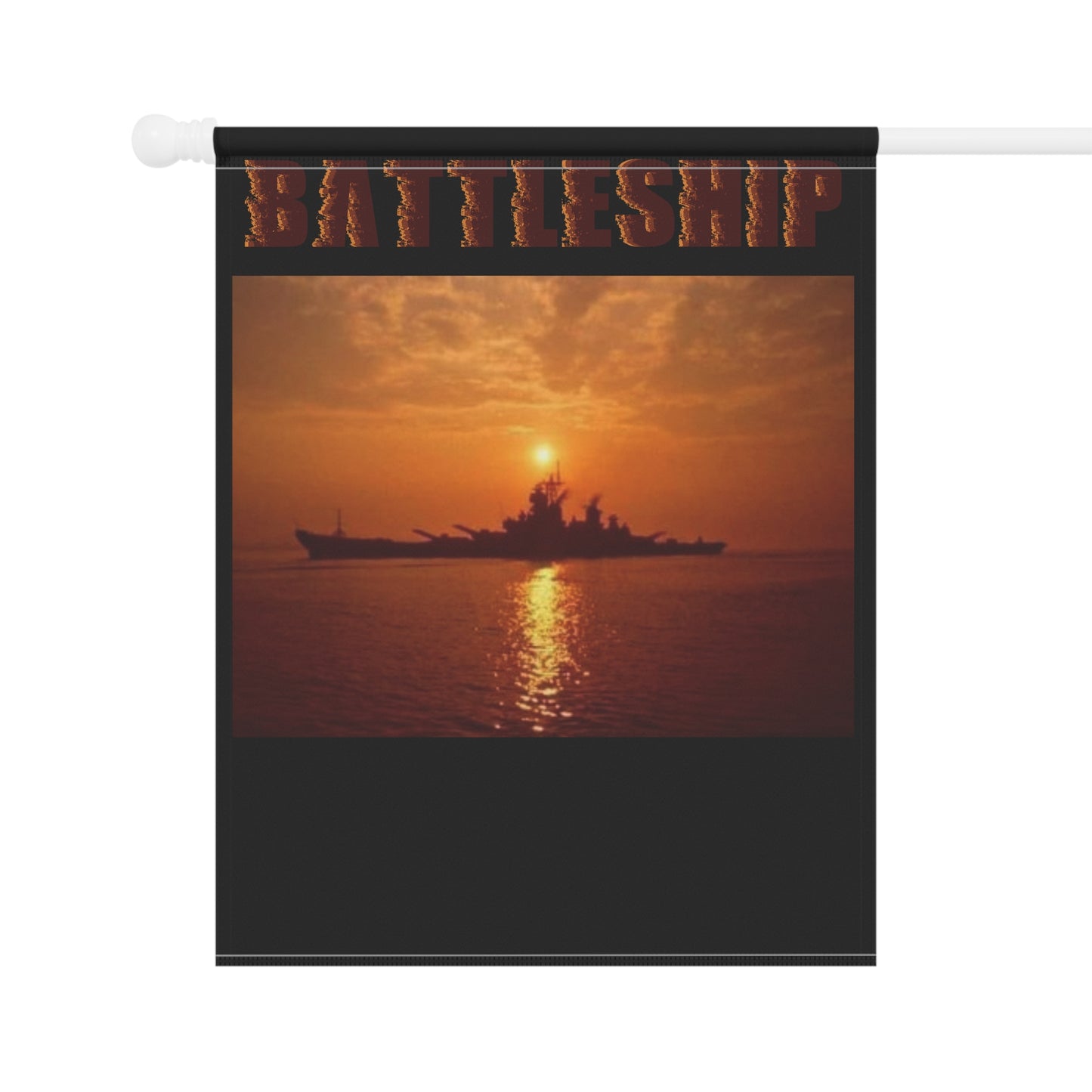 Battleship Sunset Navy Sea Ocean Military Movie History Garden & House Banner
