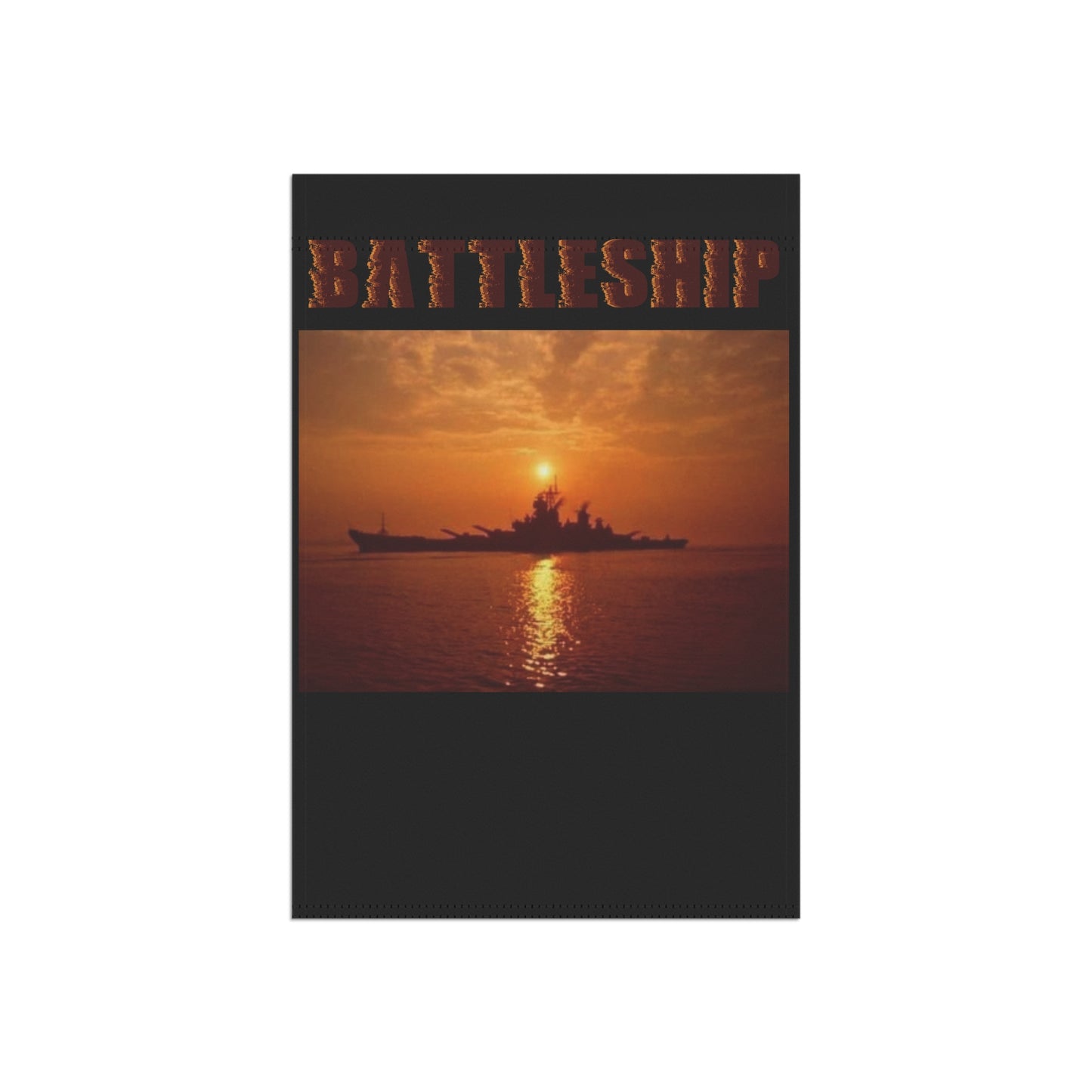 Battleship Sunset Navy Sea Ocean Military Movie History Garden & House Banner
